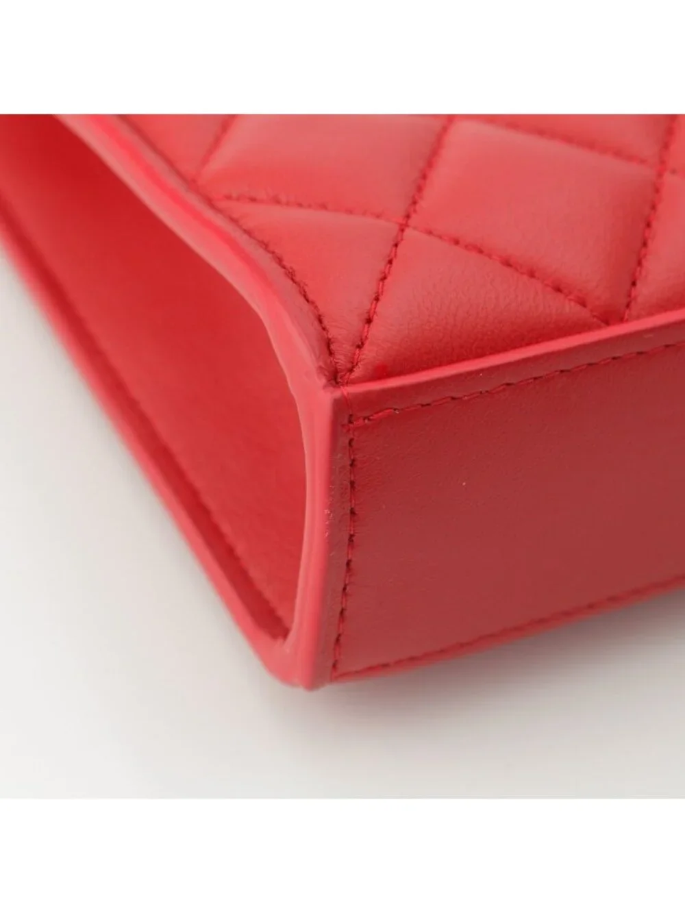 Chanel Lambskin Quilted CC Logo Clutch